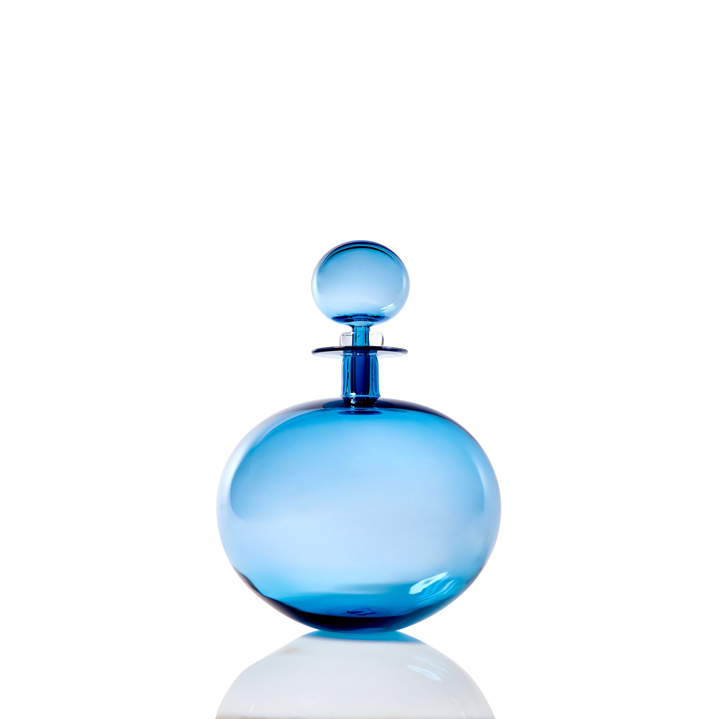 Petite Low Round Decanter - IceBlue