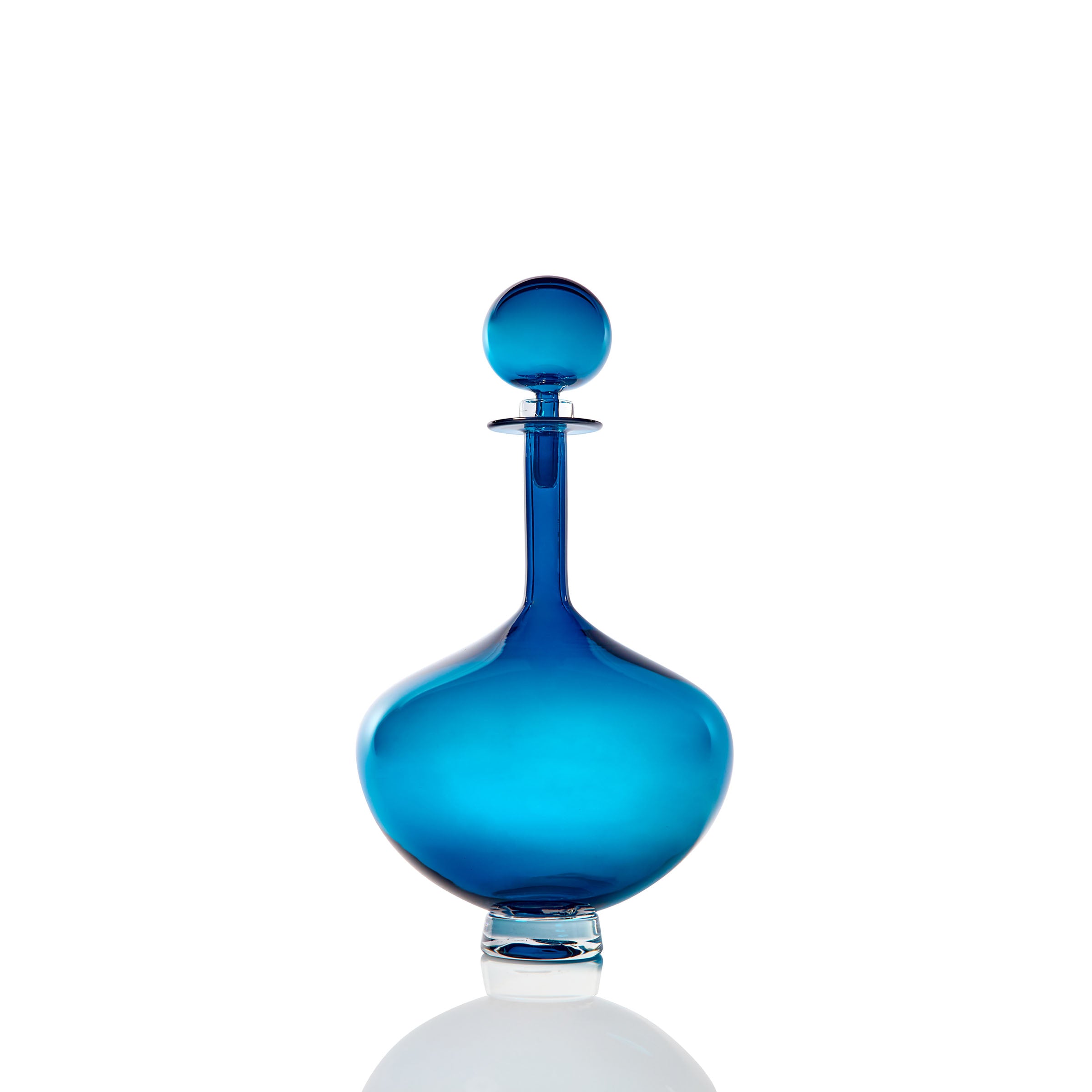Petite Genie Bottle Decanter - SteelBlue