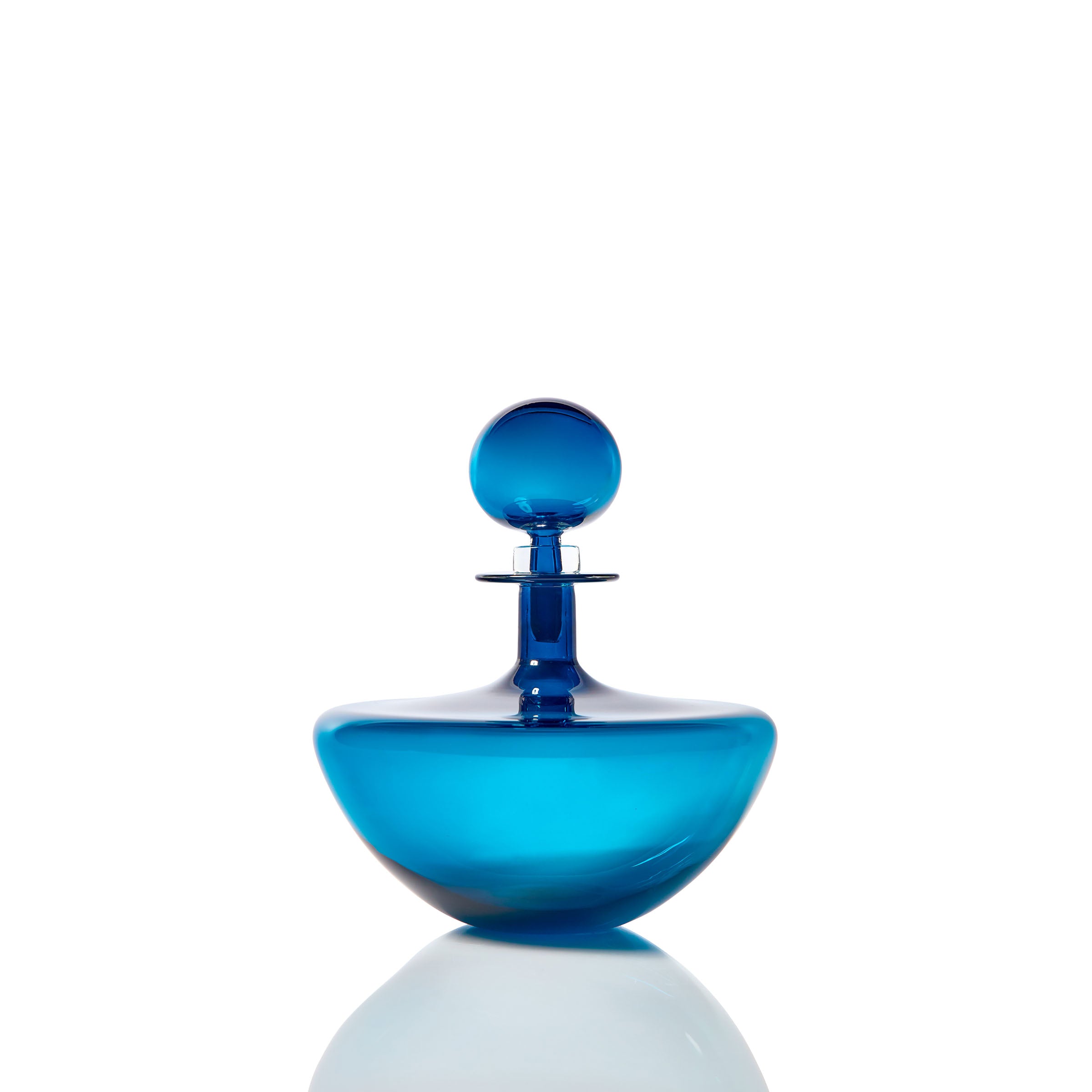 Petite Low Arc Decanter - SteelBlue
