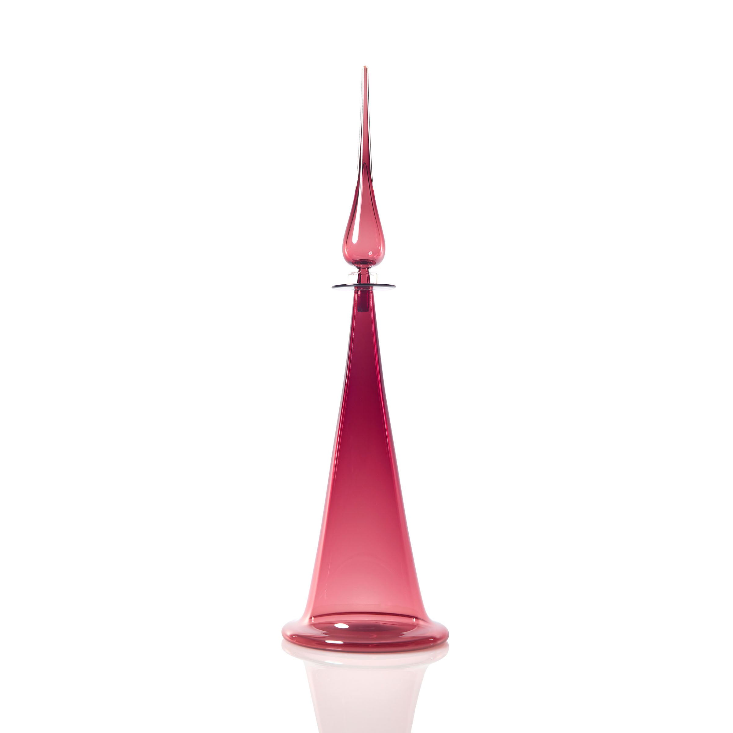 Large Fluted Cone Decanter - Rouge