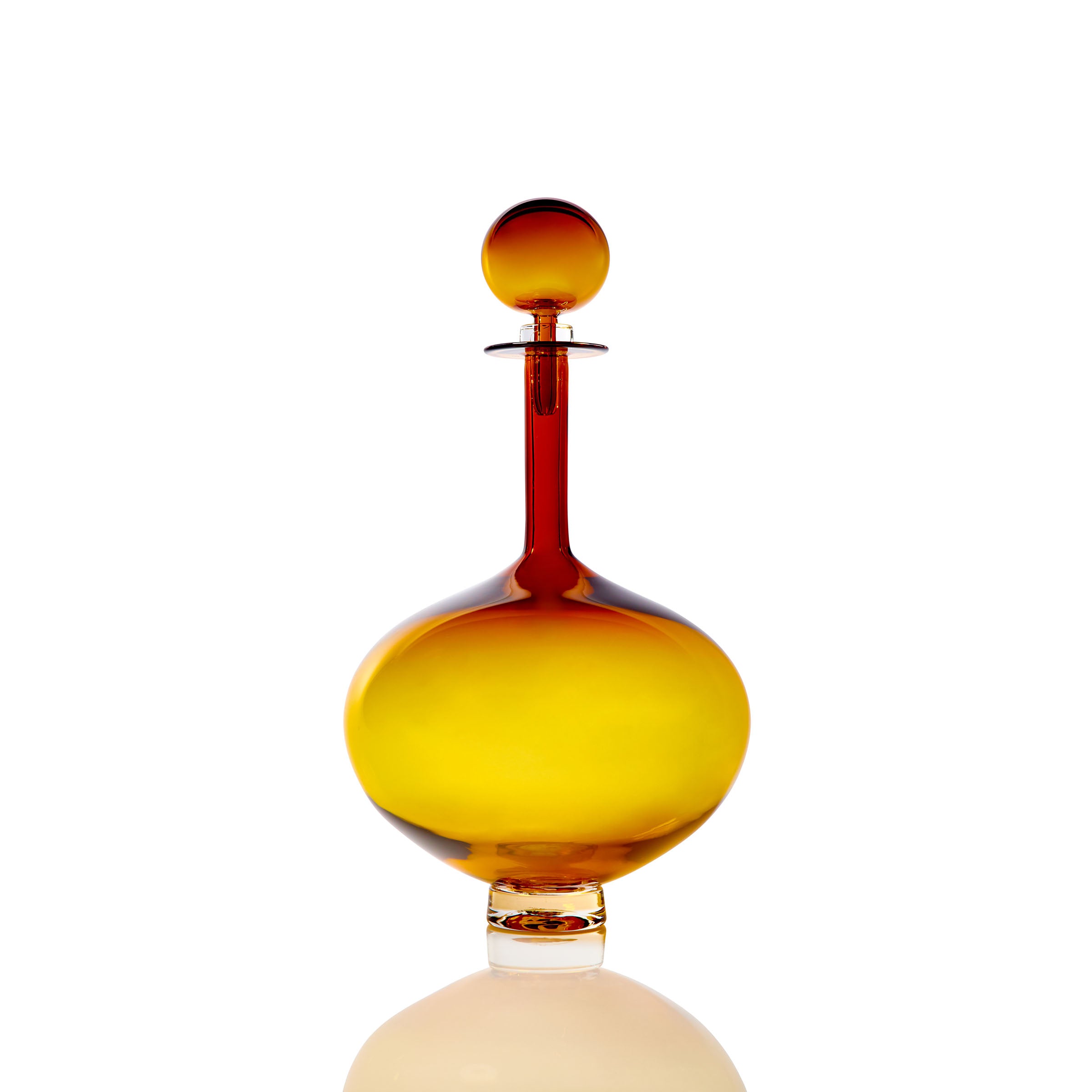 Large Genie Bottle Decanter - Amber