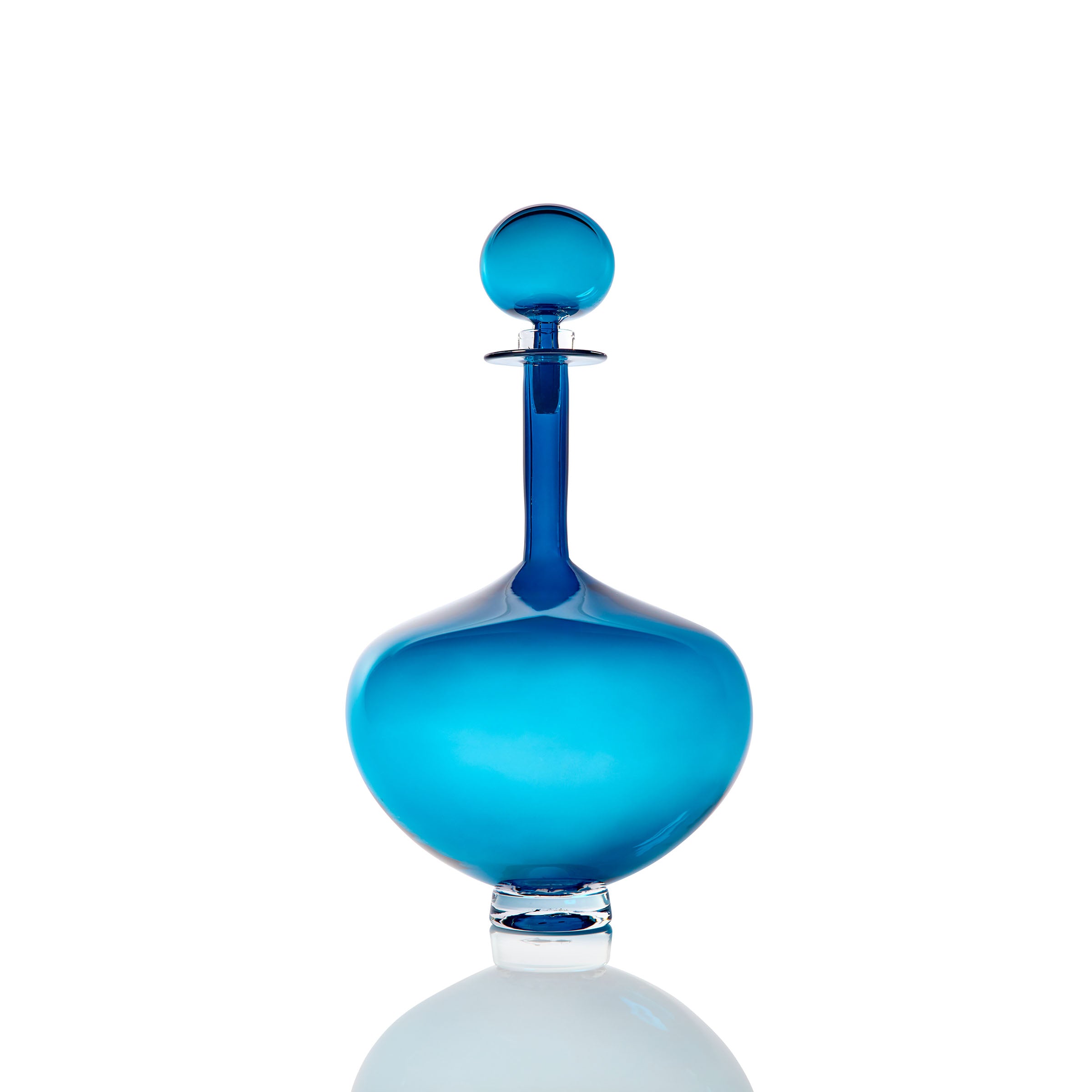 Large Genie Bottle Decanter - SteelBlue