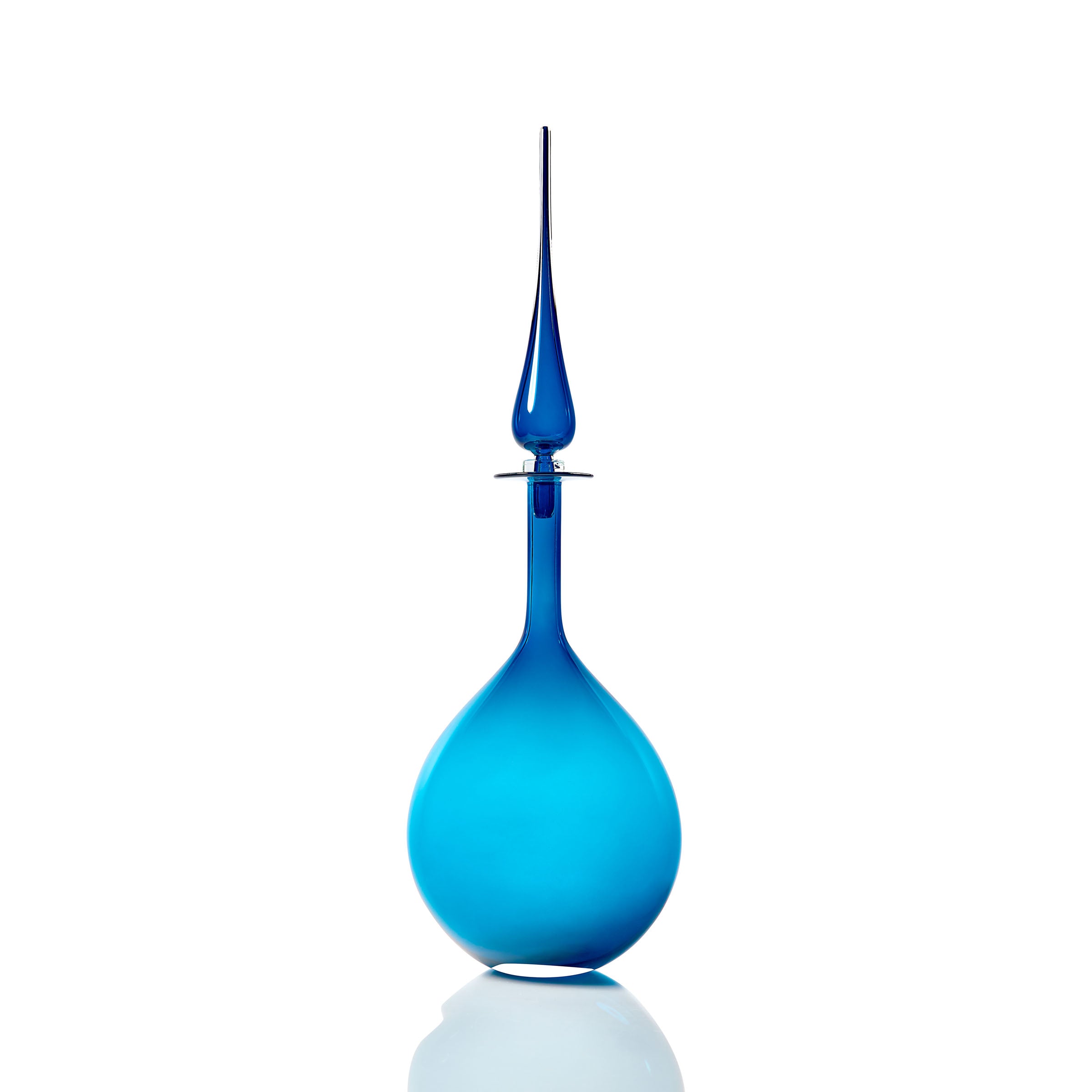 Large Tear Drop Decanter - SteelBlue