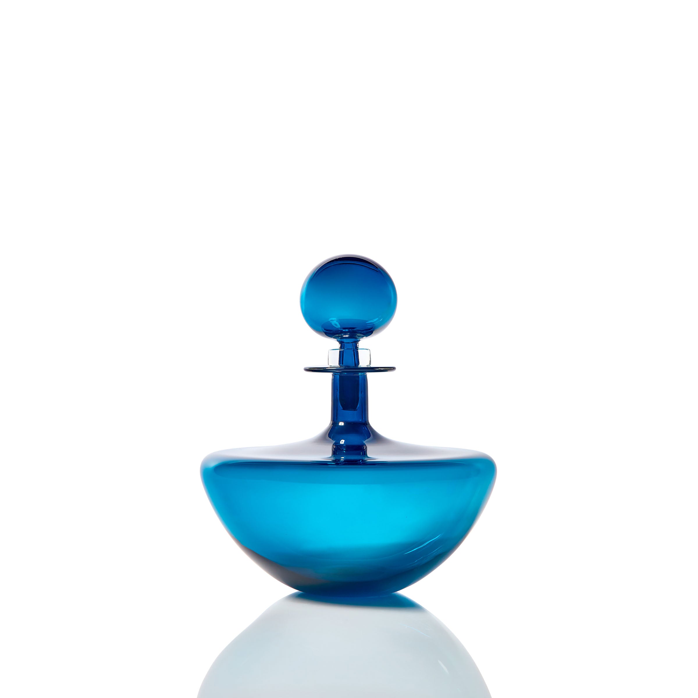 Petite Low Arc Decanter - SteelBlue