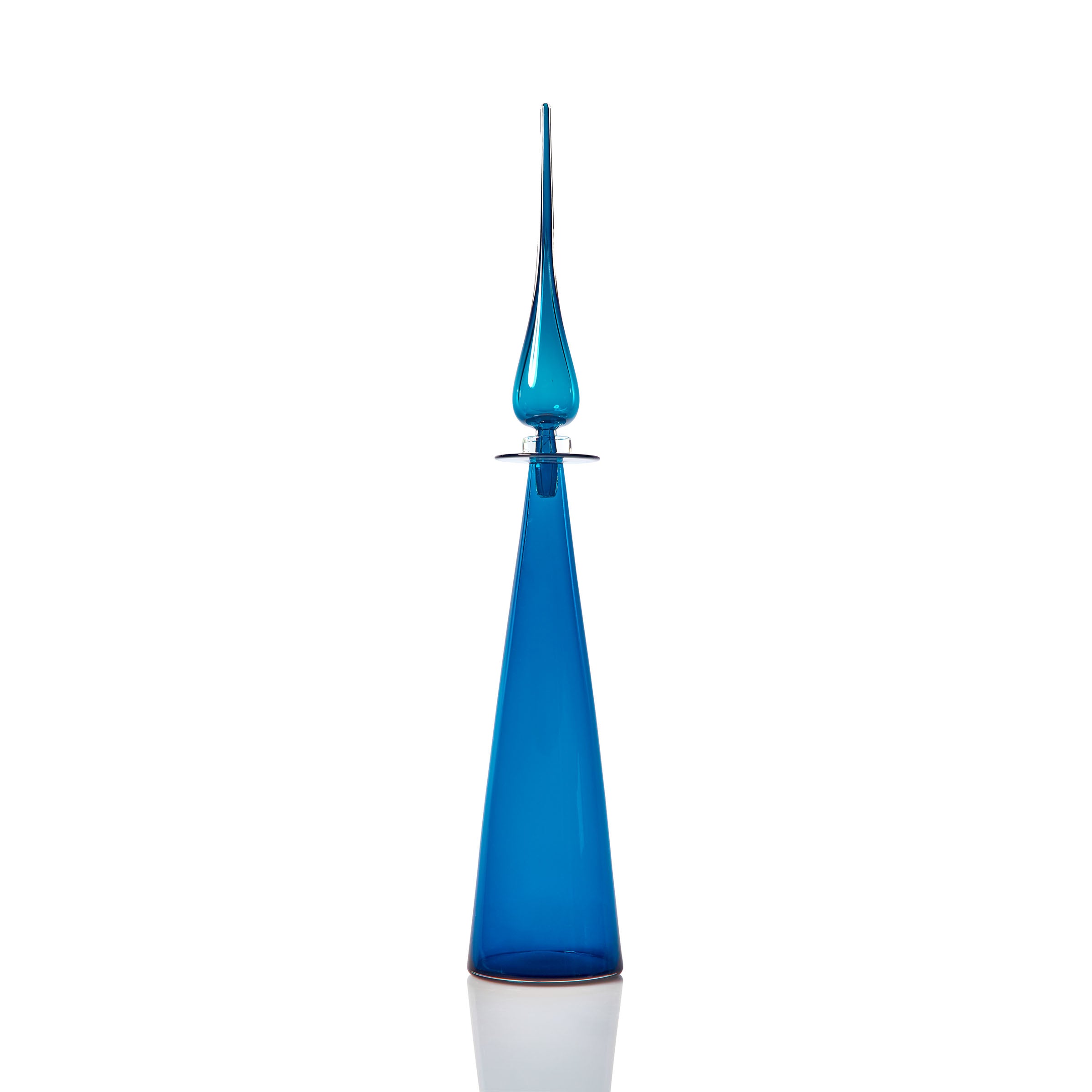 Petite Straight Cone Decanter - SteelBlue